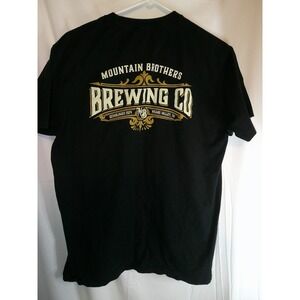 Mountain Brothers Brewing Co. Graphic T-Shirt Short Sleeve‎ Black Medium
